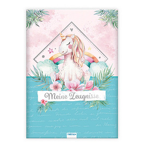 Image TRÖTSCH VERLAG Zeugnismappe DIN A4, 10 Hüllen Einhorn