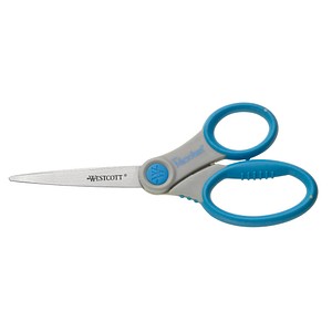 Image WESTCOTT Schere Microban Softgrip, Länge: 180 mm, grau/blau