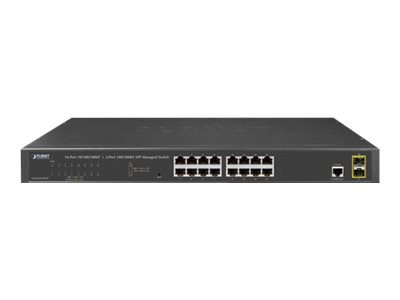Image PLANET TECHNOLOGY 16-PORT MGD GIGABIT ETH.SWITCH