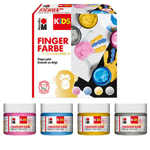 Image Marabu KiDS Fingerfarbe Sternenglanz, 100 ml, 4er Set