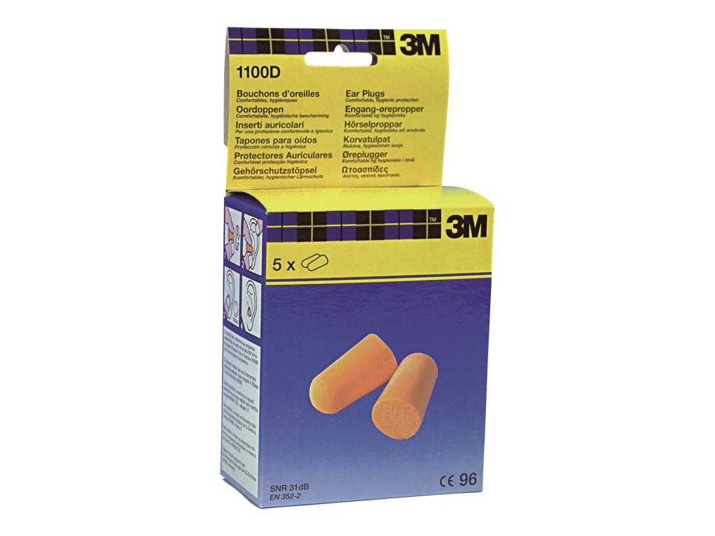Image 3M Einweg-Gehörschutzstöpsel 1100, Schaumstoff, orange (1100)