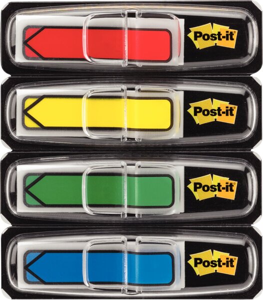 Image 3M Post-It 684ARR3 - Blau - Grün - Rot - Gelb - Polypropylene - Blank (684-ARR3)