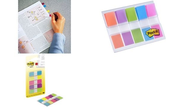 Image 3M Post-it Haftstreifen Index Mini 638-5CB2 sortiert 5x20 Stück/Pack. (638-5CB2)