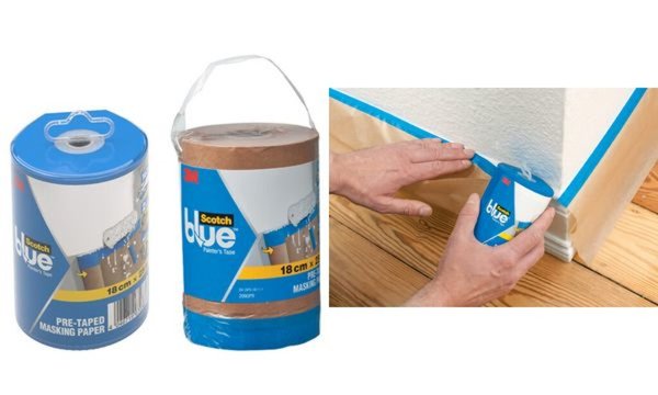 Image 3M ScotchBlue Abdeckpapier mit Male rband, Nachfüllrolle (9055166)