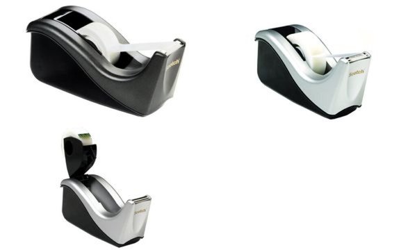 Image 3M Scotch Tischabroller C60, ausklappbar, grau-schwarz geschwungenes Design, be