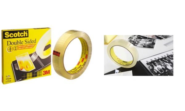 Image 3M Scotch doppelseitiger Klebefilm 665, 12 mm x 32,9 m beidseitig permanent kle