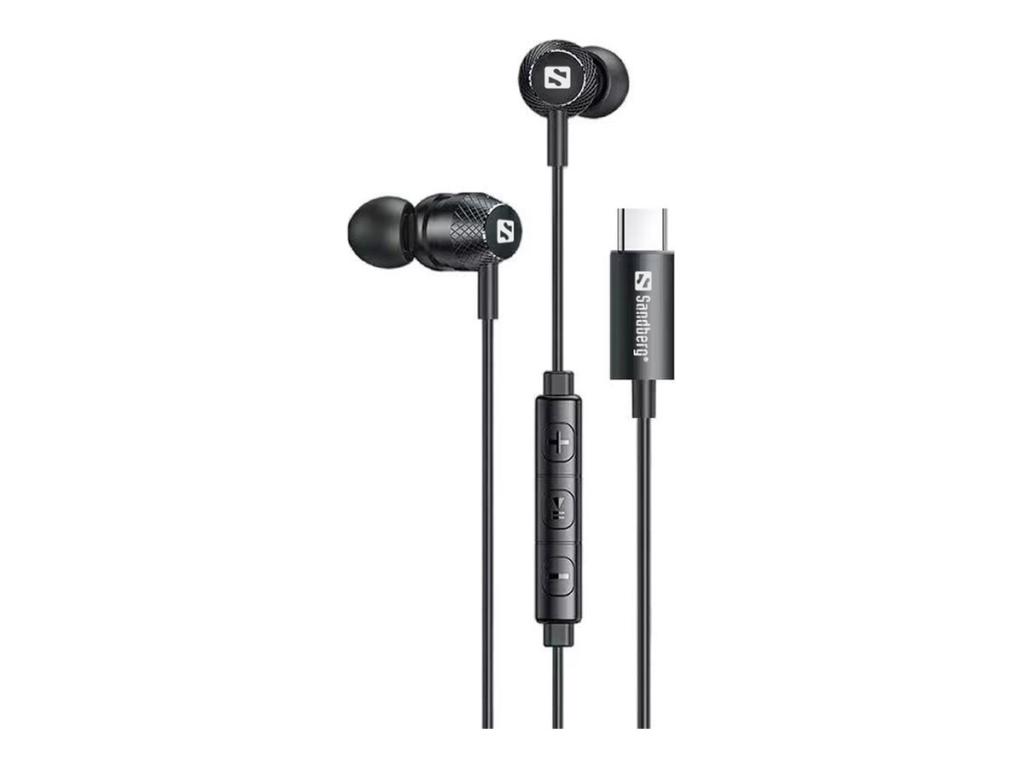 Image SANDBERG USB-C/A In-Earset with Line-Mic - Kabelgebunden