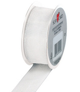 Image SUSY CARD Geschenkband auf Spule "Trend", weiß