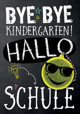 Image CACTUS Schulanfangs-Grußkarte "Tschüss Kindergarten"