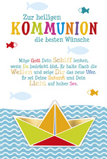 Image SUSY CARD Kommunionskarte "Schiffchen