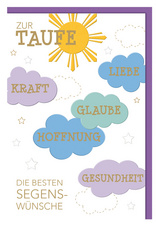 Image SUSY CARD Taufkarte "Wolkenglückwünsche
