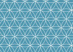 Image SUSY CARD Geschenkpapier "Lebensblume blau", auf Rolle