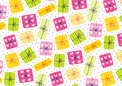 Image SUSY CARD Geschenkpapier "Bunte Geschenke", auf Rolle