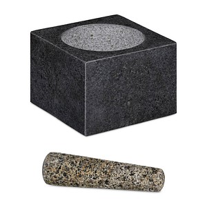 Image relaxdays Mörser grau 14,5 cm 2-tlg.