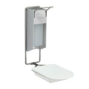 Image relaxdays Desinfektionsspender 10032720_0 silber Aluminium, Kunststoff 0,5 l