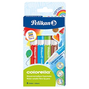 Image Pelikan Fasermaler colorella, wasservermalbar, 6er Etui