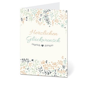 Image LUMA Glückwunschkarte Blumen DIN B6