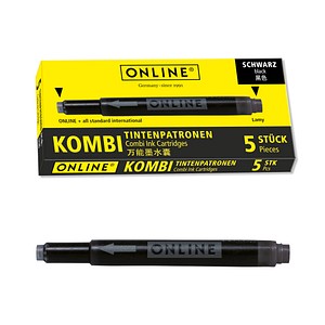 Image ONLINE® 17306/12 Tintenpatronen für Füller schwarz 5 St.
