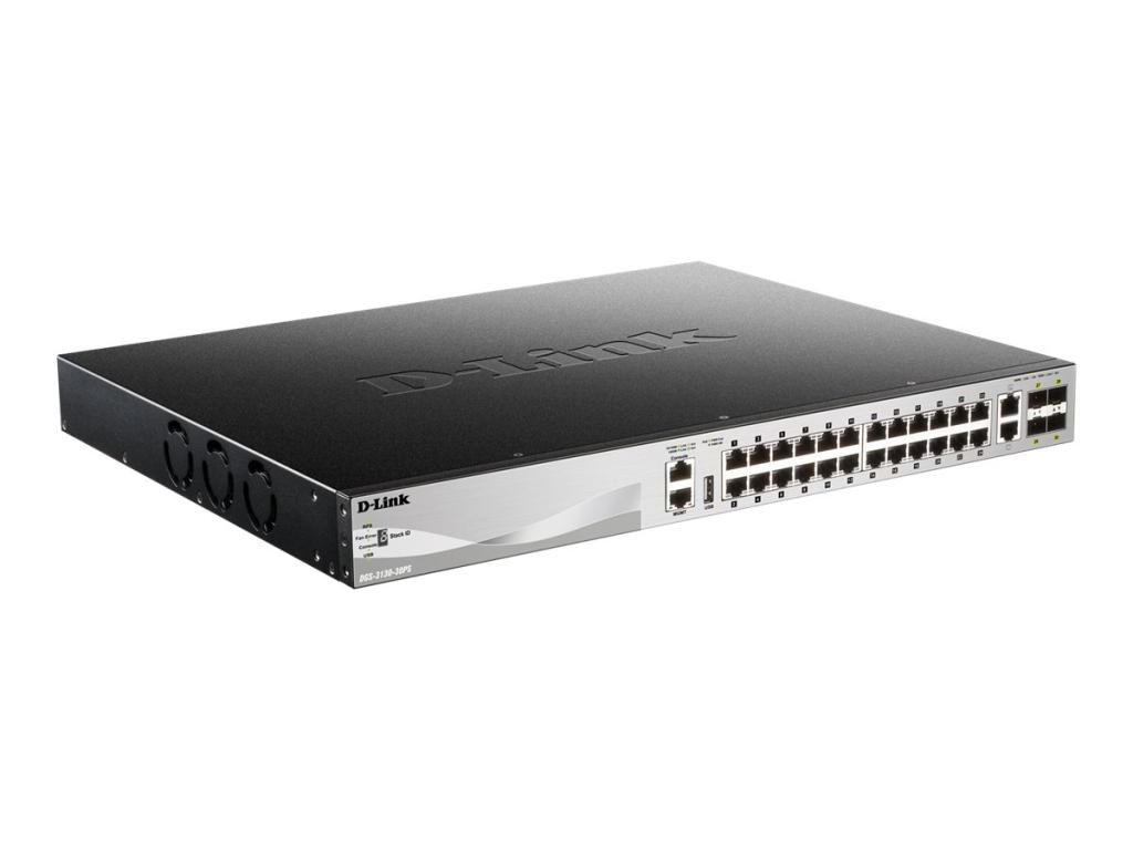 Image D-LINK 30-Port Layer 3 PoE Gigabit Stack Switch D-Link Layer 3 Switch, 24x 10/1
