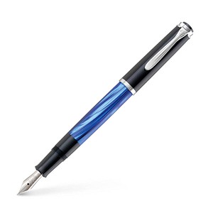 Image Pelikan Füllhalter M 205, blau marmoriert, F