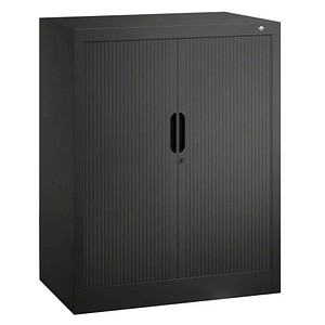 Image CP Omnispace Rollladenschrank schwarzgrau 2 Fachböden 80,0 x 42,0 x 103,0 cm