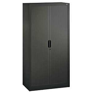 Image CP Omnispace Rollladenschrank schwarzgrau 3 Fachböden 80,0 x 42,0 x 166,0 cm