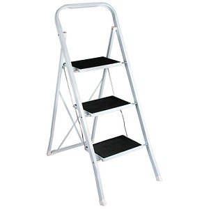 Image SZ Metall Klapptritt weiß 3 Stufen, H: 105,0 cm