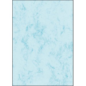Image SIGEL Marmor-Papier, A4, 90 g-qm, Feinpapier, blau beidseitig marmoriert, geeig