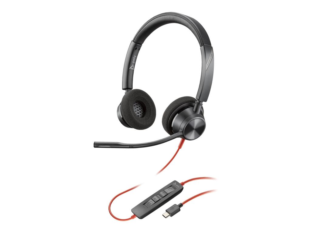 Image HP Poly Blackwire 3320 Stereo USB-C Headset +USB-C/A Adapter