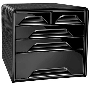 Image CEP Schubladenbox Smoove GLOSS, 5 Schübe, schwarz