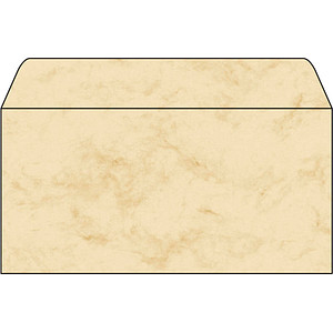 Image SIGEL Umschlag, DIN lang, 90 g-qm, gummiert, Marmor beige mit Innendruck, geeig