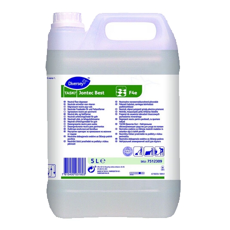 Image Taski Jontec Best F4e | 2 x 5 Liter neutraler Fußbodenreiniger zur Fettentfernung, niedrigschäumend