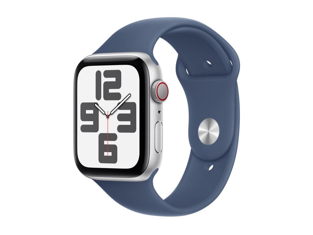 Image Apple Watch SE 44 mm Aluminium (GPS+Cellular) Sportarmband M/L  denim, silber