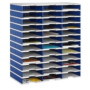 Image styro Sortierstation Styrodoc grau/blau mit 36 Fächer