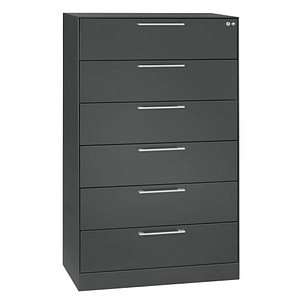 Image CP C 3000 Asisto Karteischrank anthrazit mit 6 Schubladen 80,0 x 43,5 x 131,0 cm
