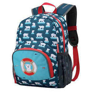 Image DONAU Kindergartenrucksack Eisbär Kunstfaser blau/weiß