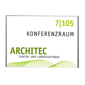 Image SignSystems® Türschild LITE Metall silber DIN A6 quer