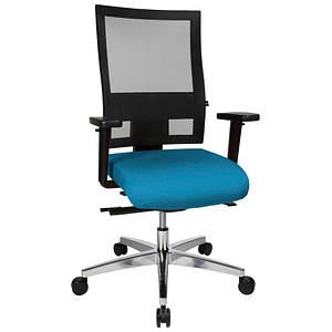 Image Topstar Bürostuhl Sitness 60, PS69BH W58 hellblau, schwarz, alu Stoff