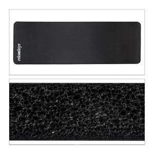 Image relaxdays Yogamatte schwarz 60,0 x 180,0 x 1,0 cm