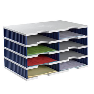 Image styro Sortierstation Styrodoc grau/blau mit 8 Fächer