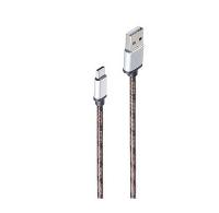 Image S-CONN USB Ladekabel USB A-ST auf USB C-ST Nylon gr?n 0,9m (14-50080)