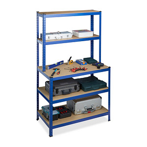 Image relaxdays Schwerlastregal 10026757_0 blau 100,0 x 60,0 x 180,0 cm