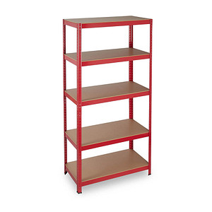 Image relaxdays Schwerlastregal 10026750_0 rot 90,0 x 45,0 x 180,0 cm