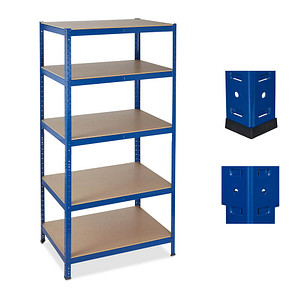 Image relaxdays Schwerlastregal 10026754_0 blau 90,0 x 60,0 x 180,0 cm