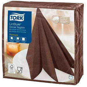 Image 50 TORK Servietten LinStyle® Premium kakao 1-lagig 19,5 x19,5  cm