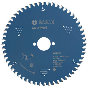 Image BOSCH Accessories Expert for Wood 2608644050 Kreissägeblatt 190 x 30 x 1.6 mm Z