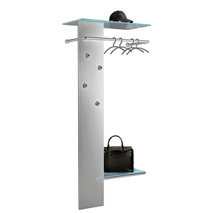 Image Kerkmann Wandgarderobe Kent 33676514 silber Metall 4 Haken 80,0 x 190,0 cm