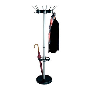 Image Kerkmann Kleiderständer Public Classic 30627714 silber Metall 24 Haken 43,0 x 175,0 cm
