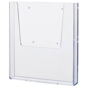 Image HELIT Wand-Prospekthalter, DIN A4, transparent Material: Polysterol, Fachtiefe: