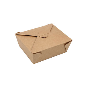 Image PAPSTAR Lunchbox "pure", 1.000 ml, braun